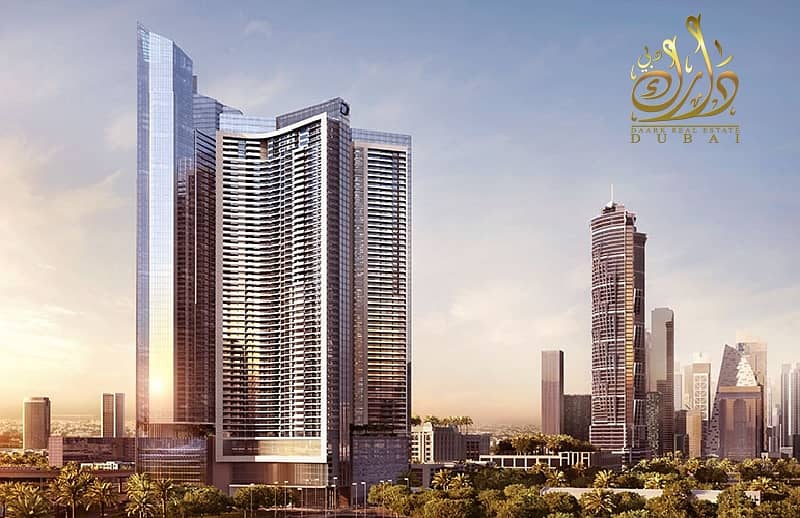 Apartment for sale on Sheikh Zayed Road, overlooking the water canal and Burj Khalifa