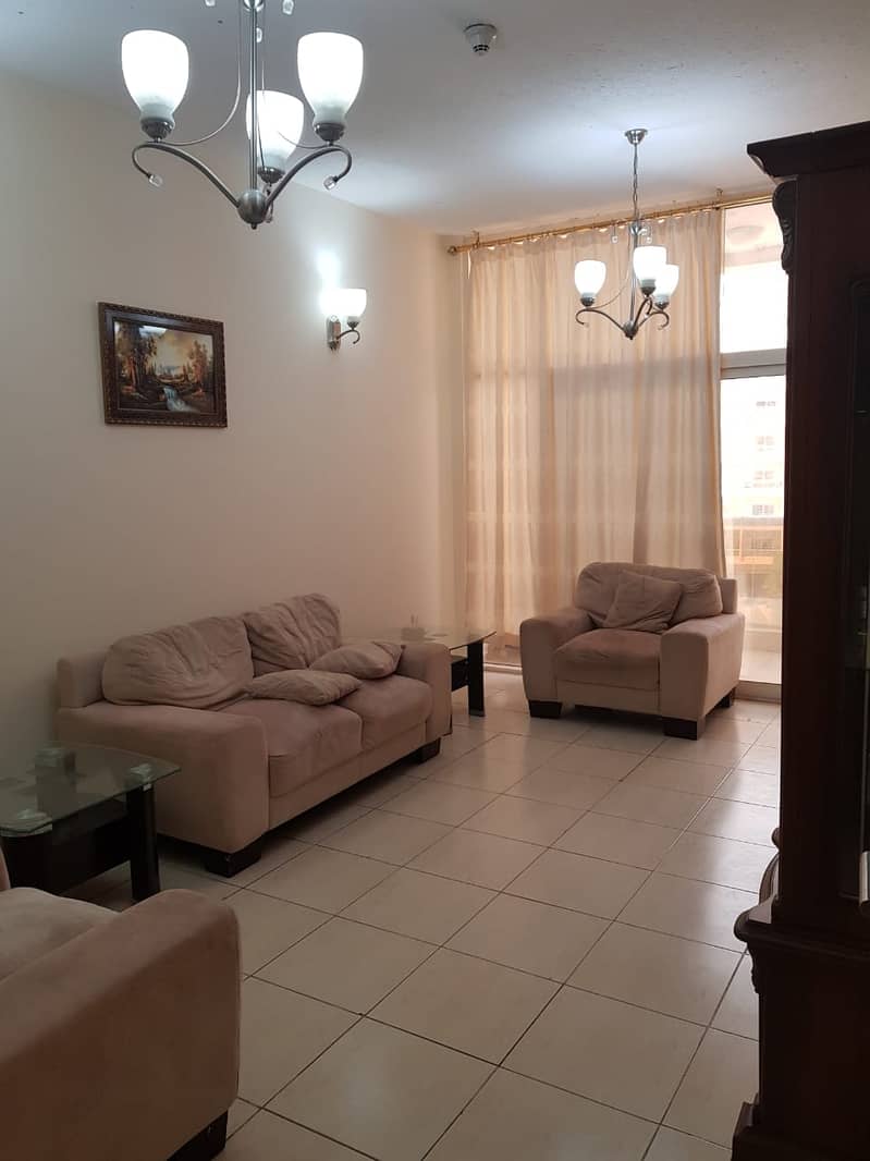 Fully Furnished 1 BHK with Two Balconies and Kitchen Appliances