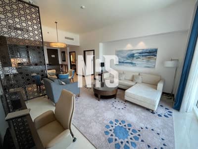 شقة 2 غرفة نوم للايجار في مارينا، أبوظبي - شقة فاخرة مفروشة بالكامل مع بلكونة بأطلالة كاملة على البحر المفتوح.