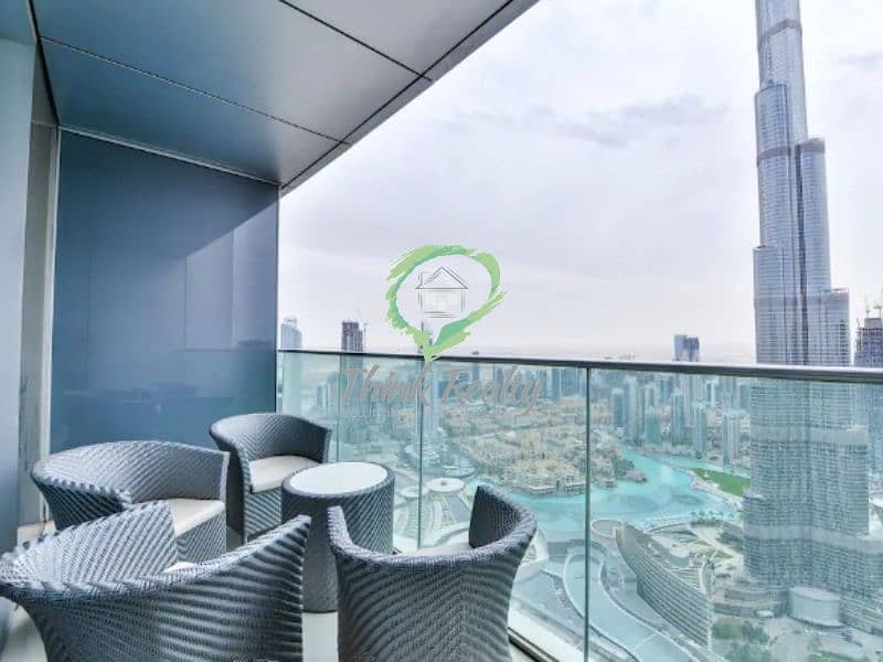 Luxury 4BR| Full Burj Khalifa View| High Floor
