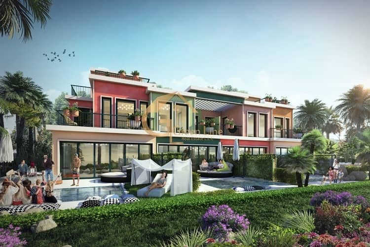 Marvelous G+2 Villa  with Spacious Terrace & Garden in Damac Lagoons! Easiest Payment Plan for 3% NO Interest!