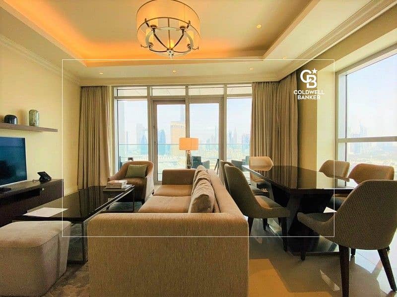 Magnificent view of B. Khalifa|Corner unit |Mid Floor