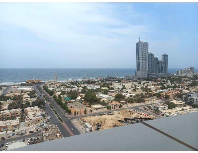 2 BHK BIG SIZE FULL SEA VIEW AVAILABLE FOR SALE IN AJMAN ONE TOWERS WITH PARKING.
