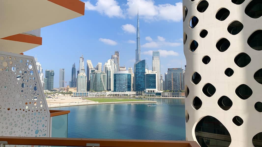 Brand New | Spacious 1-Br  With Huge Balcony| Full Canal & Burj View | Business Bay