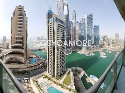 3 Bedroom Apartment for Rent in Dubai Marina, Dubai - Full Sea and Marina View | Vacant | 2 Parking