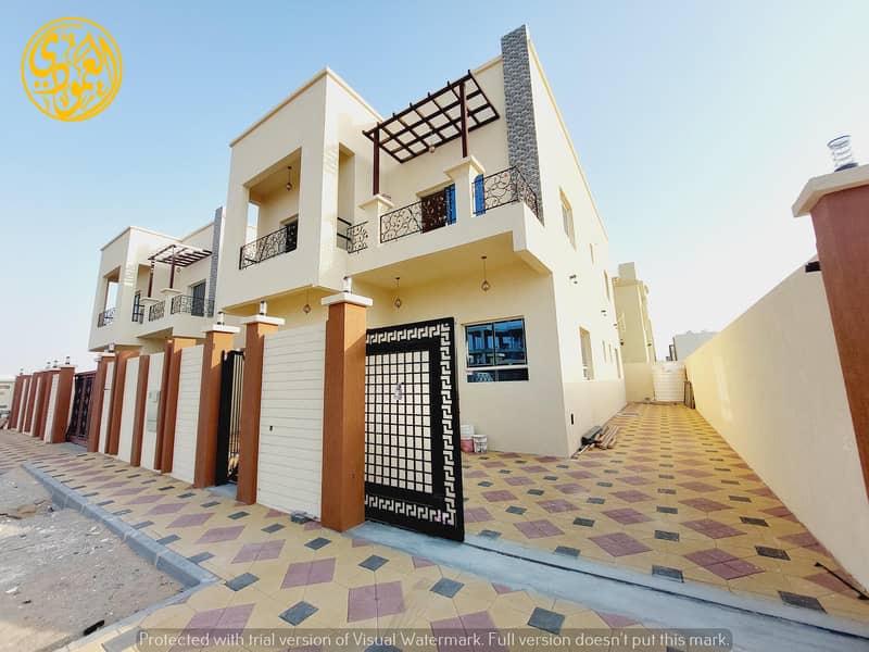 For urgent sale, without down payment, a villa with a classic design, one of the most luxurious villas in Ajman, with splendid finishing and personal
