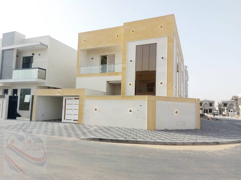 Villa for sale in Ajman, the most searched on the site of houses corner of two streets asphalt freehold for all nationalities from the owner directly