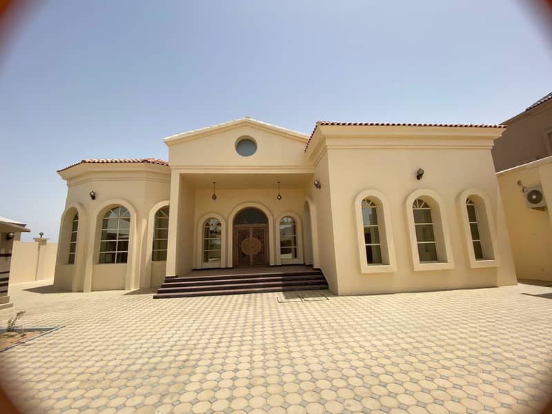 New villa, ground floor, rent in Ajman, Al Raqaib area, large areas with an