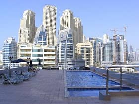 Dubai marina , 2 b/r with very large living area , balcony , low floor , balcony