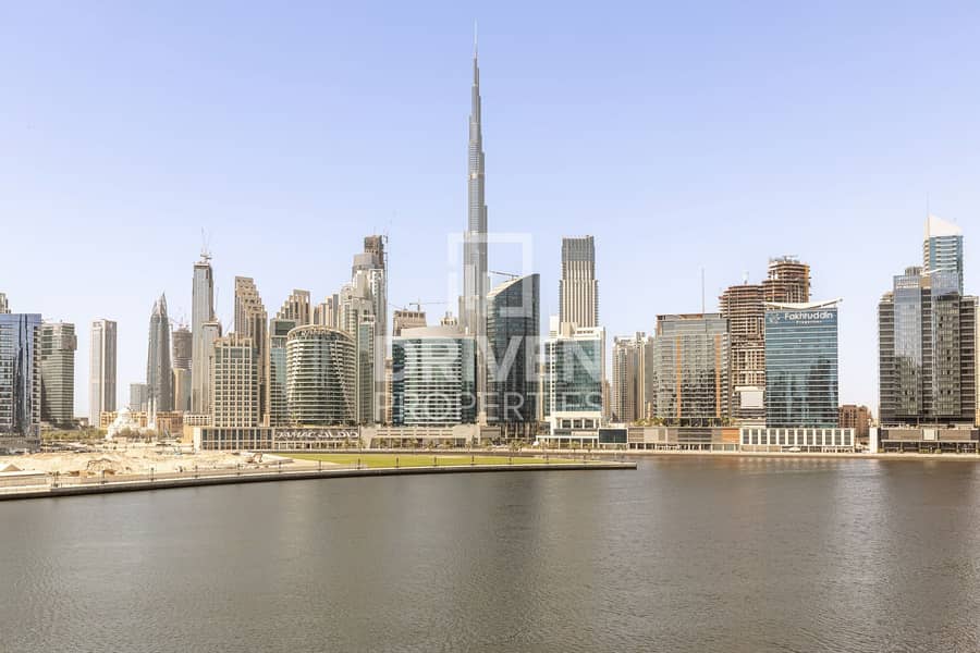 Furnished | Canal and Burj Khalifa views