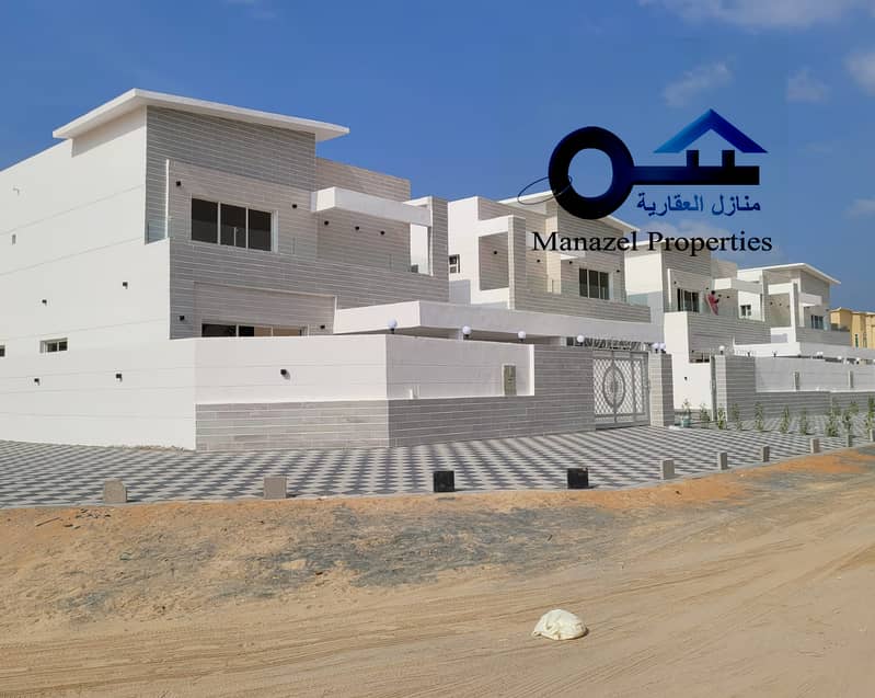 For sale a new villa, the first inhabitant, a very excellent location, the second piece of the main tar street, 5 minutes from Al-Yekh Mohammed bin Za