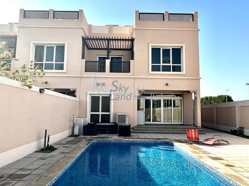 Lovely 4BR+Maid|Semi-Detached Villa|Private Pool