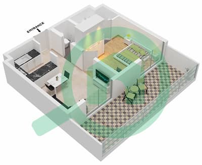 المخططات الطابقية لتصميم الوحدة 3-FLOOR 3-29 شقة 1 غرفة نوم - برج ميرانو