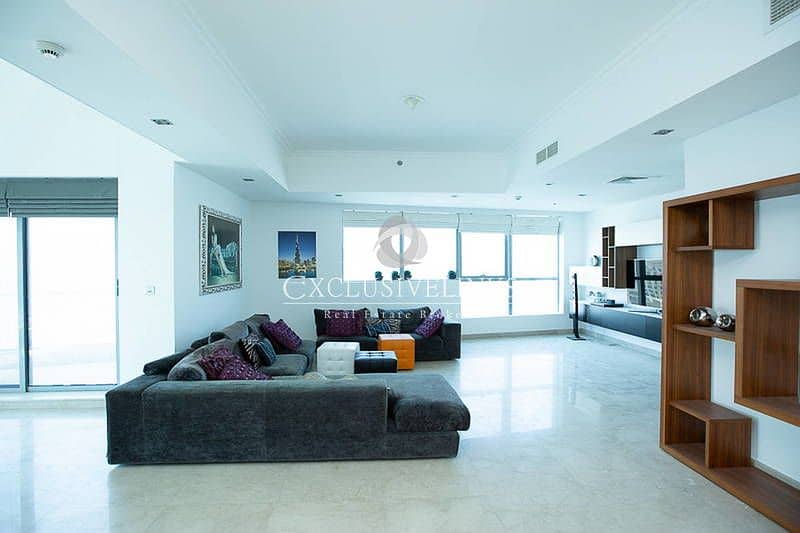 位于迪拜码头，湾区中心，湾区中心（中央大厦） 4 卧室的顶楼公寓 325000 AED - 5945447
