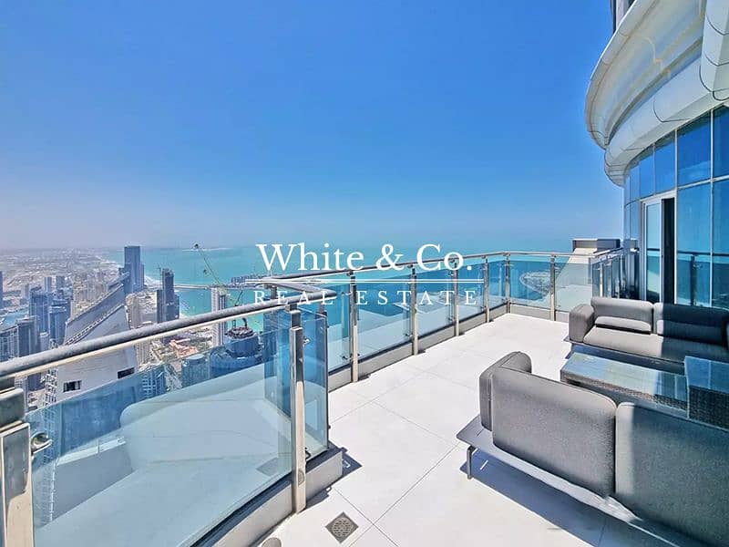 位于迪拜码头，公主府 5 卧室的顶楼公寓 2200000 AED - 5948479