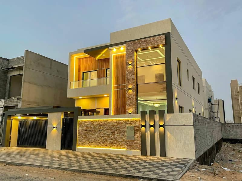 Now you own a villa in Ajman on the corner of two streets on Sheikh Mohammed bin Zayed Street, freehold of all nationalities without down payment