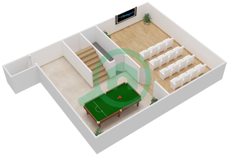 Sanctuary Falls - 6 Bedroom Villa Type J Floor plan basement floor interactive3D