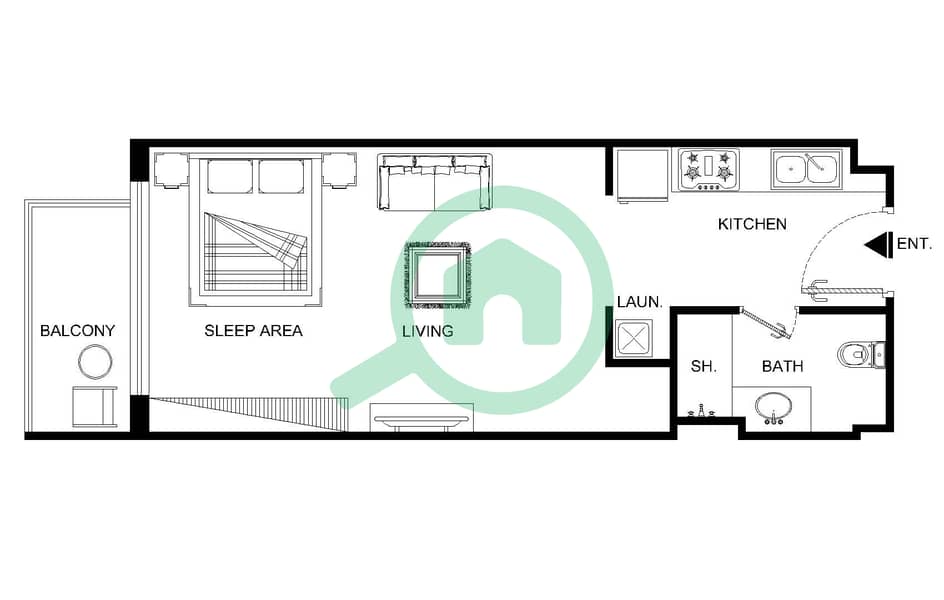 Pantheon Elysee I - Studio Apartment Type/unit S3/5 GROUND,IST FLOOR Floor plan Ground Ist Floor interactive3D
