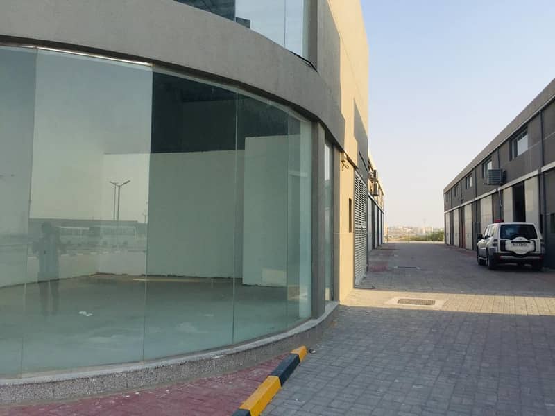 Brand new showroom for rent in Ajman al jurf industrial area 2