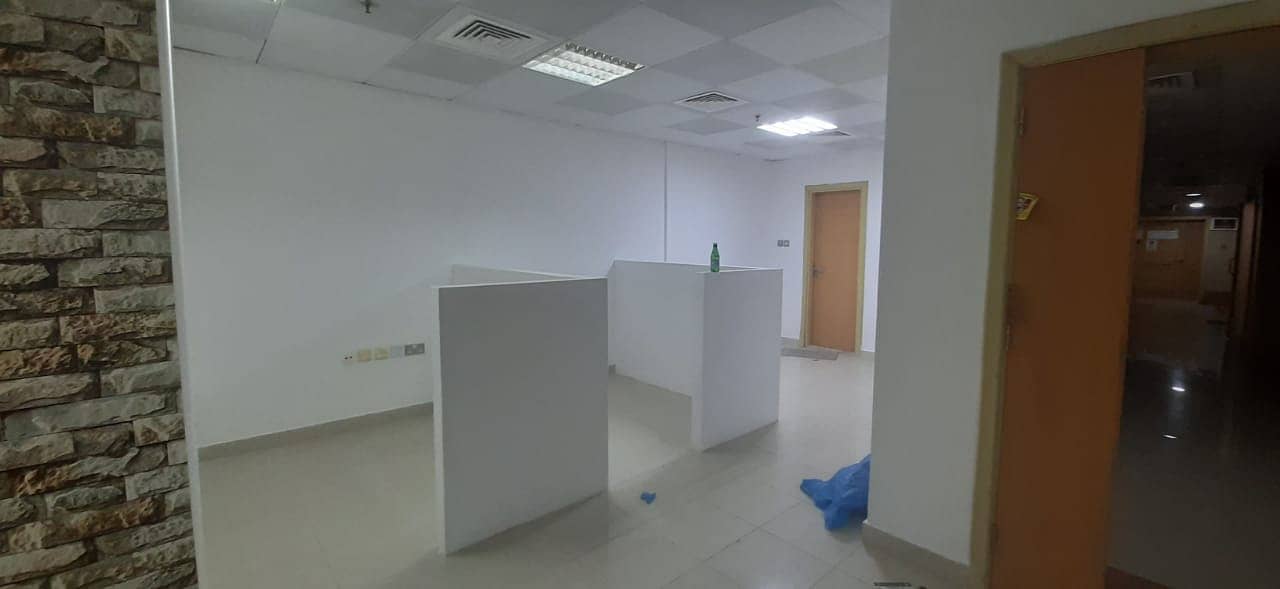 Big Office In Horizon Tower Ajman For Rent  with glace partition very beautiful view big size with kitchen and washroom