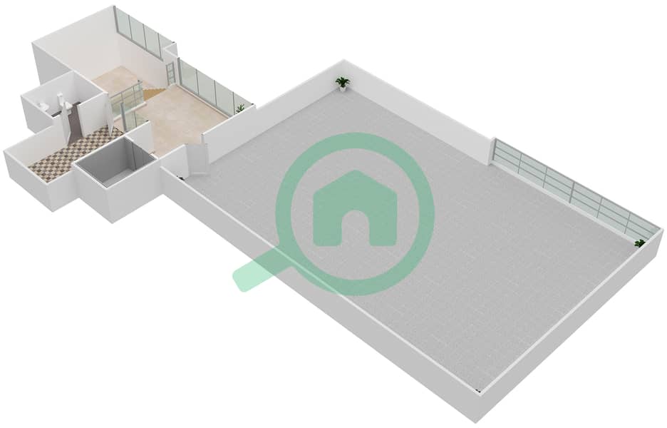 المخططات الطابقية لتصميم النموذج B فیلا 6 غرف نوم - ذا ريزيرف Top Floor interactive3D