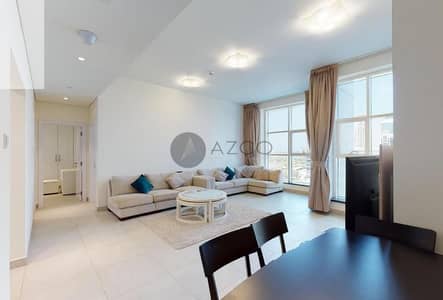 2 Bedroom Flat for Rent in Dubai Marina, Dubai - Partial Media City/Sea View| Unfurnished| Low Floor