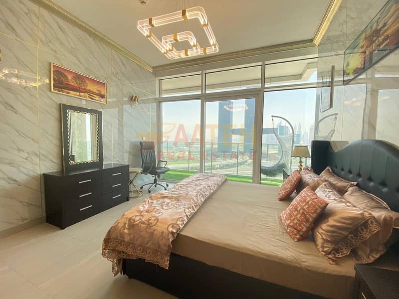 Luxurious & lavish Brand new furnished 1 Bedroom apartment just in 130000/-in Al jafiliya Near Max Metro Station