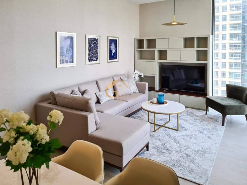RARE Type of 1BR with Study and Terrace comes Furnished in most Luxurious Area in Marina