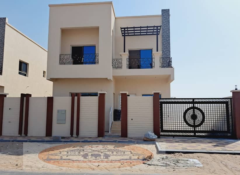 One of the most luxurious villas in Ajman with splendid finishing and personal building, with a building area and very large rooms, with bank faciliti
