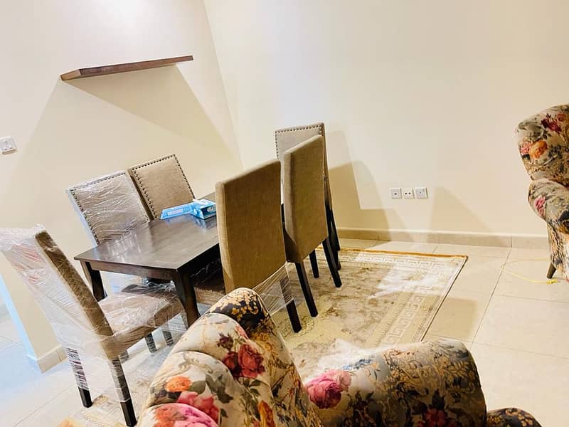 Furnished apartment for monthly rent a room and a hall in cooperation with Al Qasba Lake view