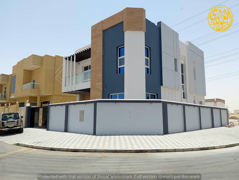 Without down payment and at the price of a villa near the mosque, one of the most luxurious villas in Ajman, designed, finished, and built personally,