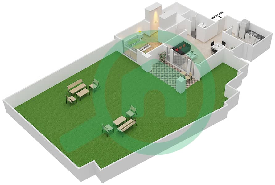 Зафаран 2 - Апартамент 1 Спальня планировка Единица измерения 11\GROUND FLOOR Ground Floor interactive3D