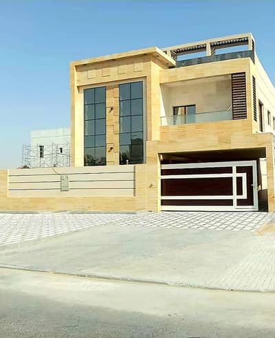 5 Bedroom Villa for Sale in Al Yasmeen, Ajman - For sale, a personal building of the most luxurious villas, a European-designed stone facade, directly from the owner, freehold without service fees