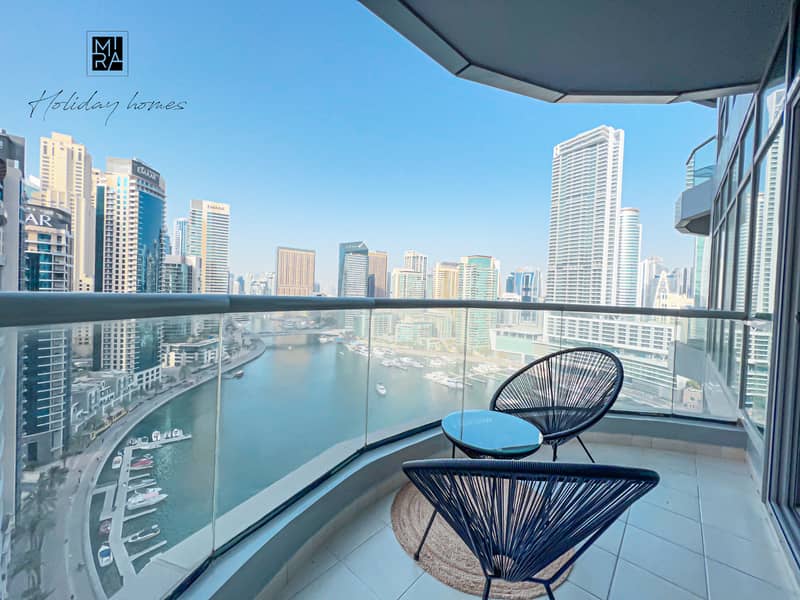 Serviced 1 bed with stunning view in Dubai Marina
