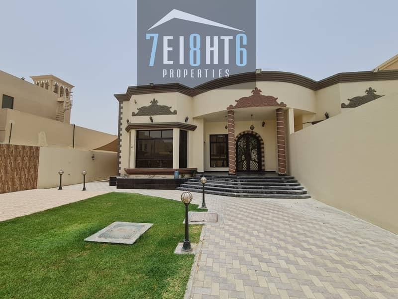 Furnished: 3 Bedroom villa + maids room  + large garden for rent in Al Quoz 2