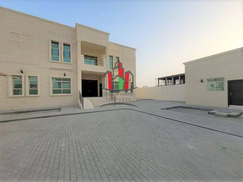 Brand New 9 Master Bedrooms Villa with 3 Kitchens and Maidroom Driver room in Al Shamkha South
