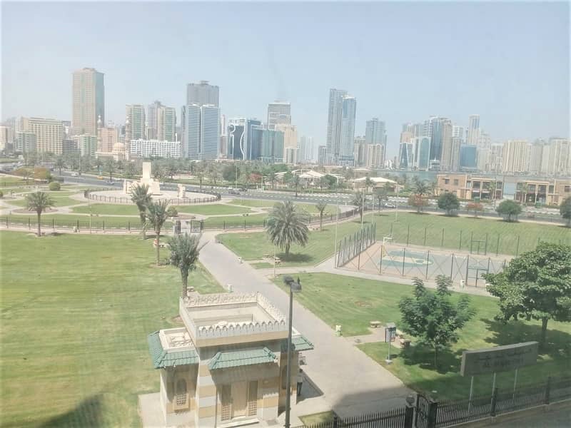 NO COMMISSION | 1 MONTH FREE | BIG OFFICE FOR RENT | FULL VIEW OF AL MAJAZ PARK |