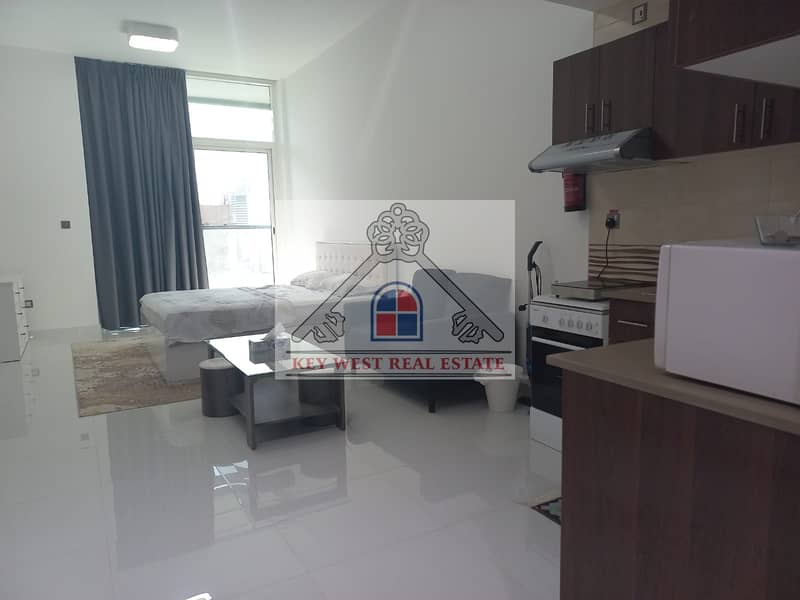 New Building | Large Fully Furnished Studio with DEWA & Wi-Fi in 12 Cheques  | AED 5,000/- Monthly