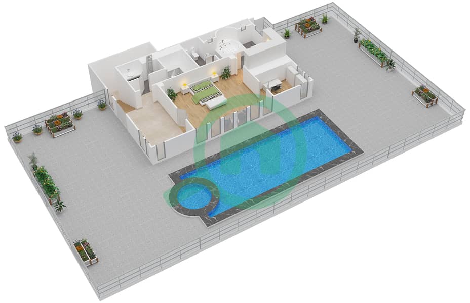 范思哲宫 - 1 卧室公寓类型2戶型图 interactive3D