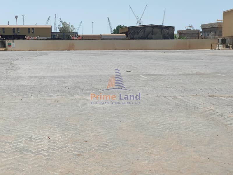 Hot Deal!! | 4000 Sq. mtr Interlocked Plot With office and Open Shed for Rent in Mussafah