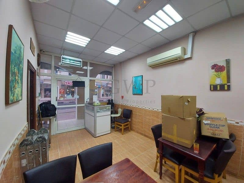 Corner Front Side Shop - Rented AED 42,000 - Long Term Tenant