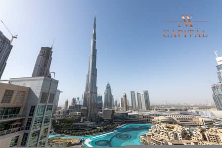 3 Bedroom Apartment for Rent in Downtown Dubai, Dubai - Fountain and B. Khalifa View | High Floor | Vacant.