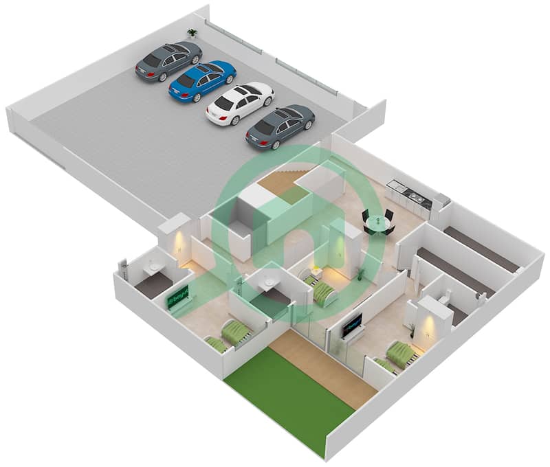 The Reserve - 6 Bedroom Villa Type A Floor plan Basement interactive3D
