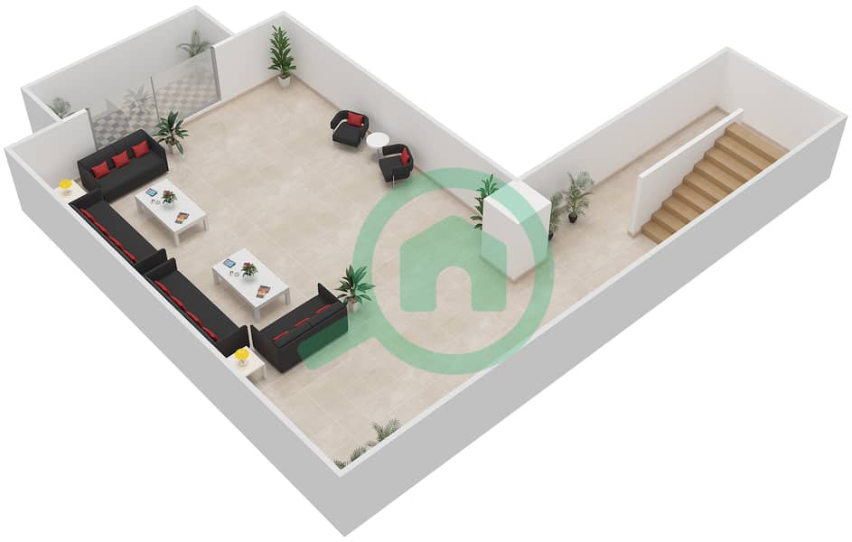 المخططات الطابقية لتصميم النموذج INVERNO فیلا 5 غرف نوم - ذا سانديالز Basement interactive3D