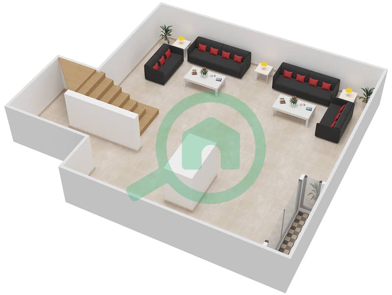 Сандиалс - Вилла 5 Cпальни планировка Тип NATURA Basement interactive3D