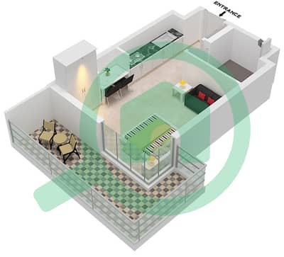 المخططات الطابقية لتصميم النموذج ST-8 شقة استوديو - MAG City