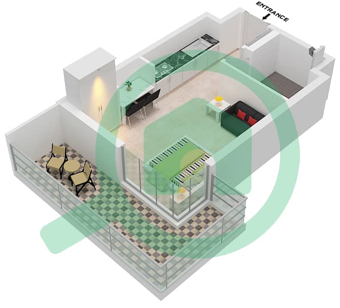 麦格之眼社区 - 单身公寓类型ST-8戶型图 interactive3D