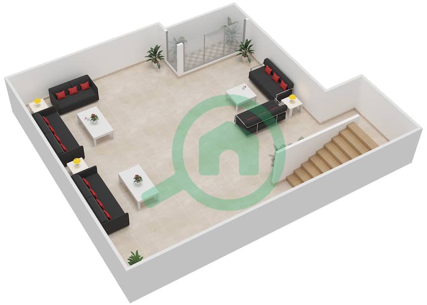 المخططات الطابقية لتصميم النموذج BELLA VISTA فیلا 4 غرف نوم - ذا سانديالز Basement interactive3D