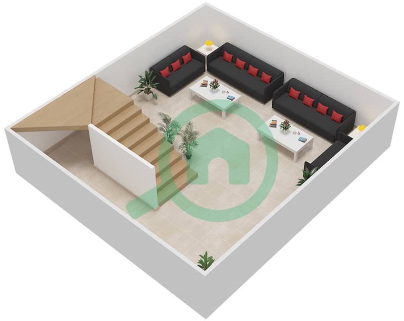 Сандиалс - Вилла 3 Cпальни планировка Тип ALBERO Basement interactive3D
