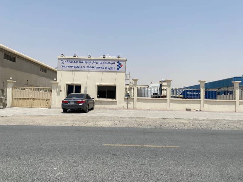 For rent in Al-Jurf, a walled industrial land with offices